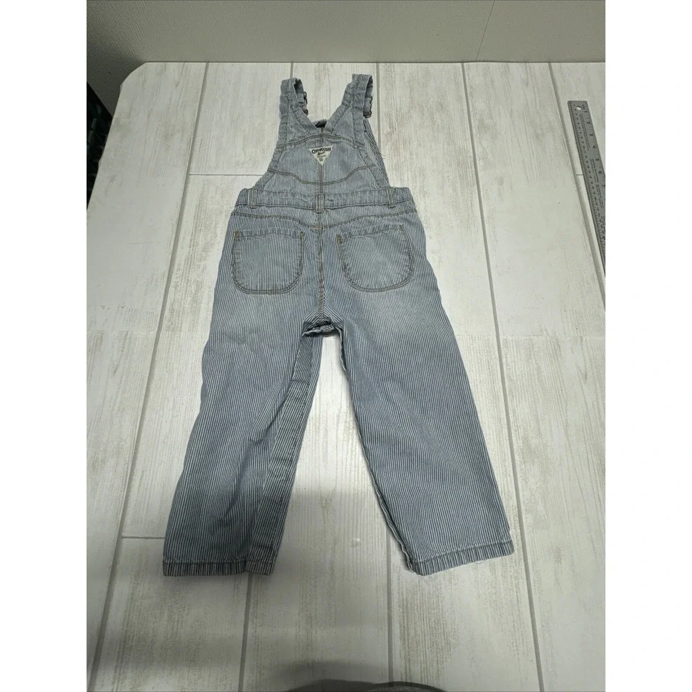 Oshkosh BGosh Boys Girls Overalls 24 Months Vestbak Railroad Striped one piece
